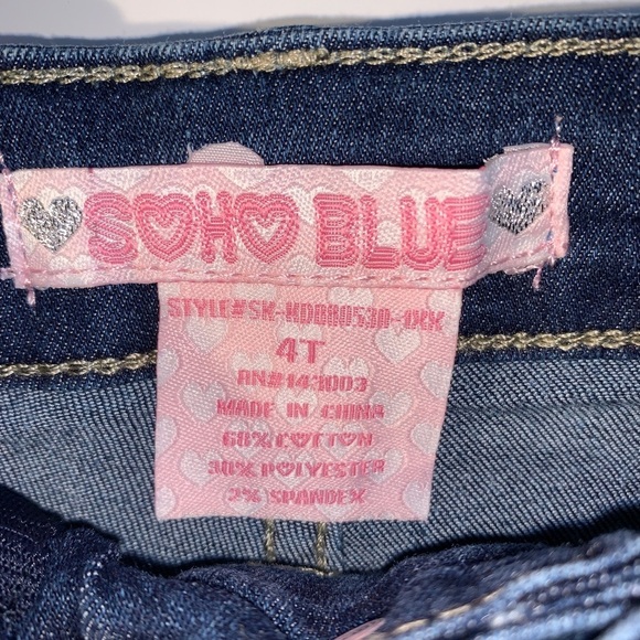 Girls Denim cut off shorts 4T - Picture 4 of 4